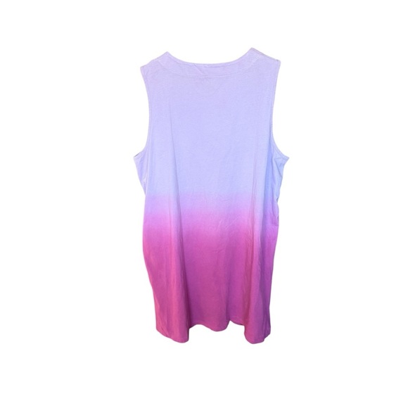 Lands’ End Ombré Purple Pink Sleeveless Swim Cover Tunic Dress Size 2X - Picture 2 of 5